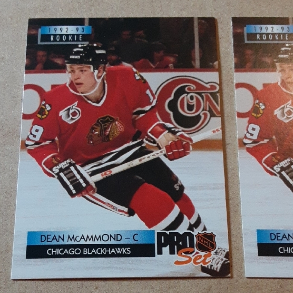 McAmmond 1992-93 Blackhawks NHL Rookie Hockey Cards